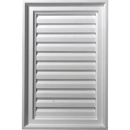 Ekena Millwork Vertical Urethane Gable Vent Louver, Non-Functional, 16"W x 12"H GVVE16X12D